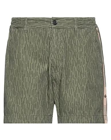 Military green Plain weave Shorts & Bermuda