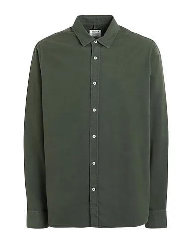 Military green Plain weave Solid color shirt ATIAALF