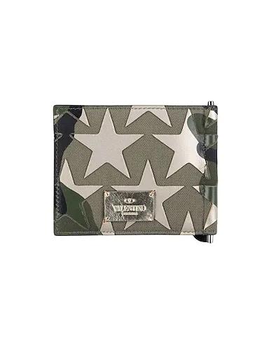 Military green Plain weave Wallet