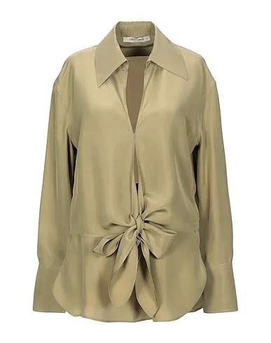 Military green Satin Blouse