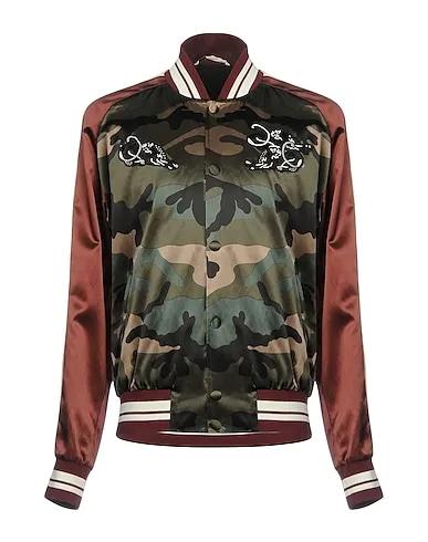 Military green Satin Bomber
