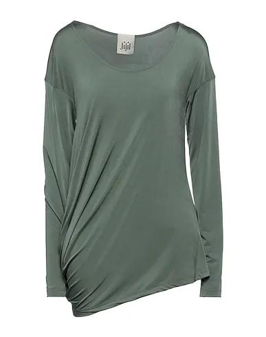 Military green Synthetic fabric T-shirt