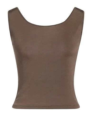 Military green Synthetic fabric Tank top