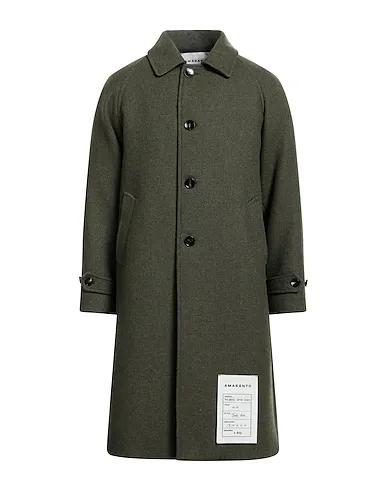 Military green Tweed Coat