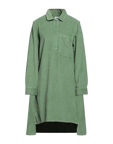 Military green Velvet Short dress