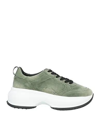 Military green Velvet Sneakers