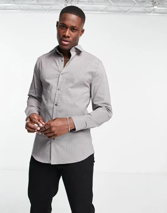 mini heritage check shirt in brown