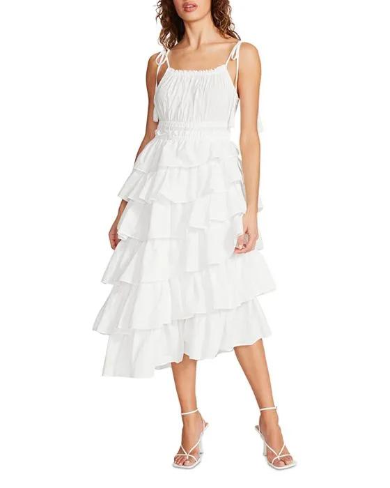 Mireya Tiered Ruffle Midi Dress 