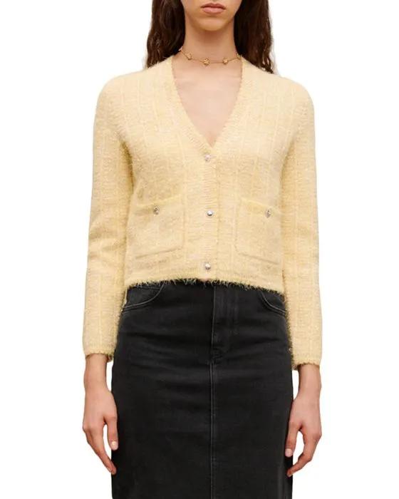 Missionette V Neck Cropped Cardigan