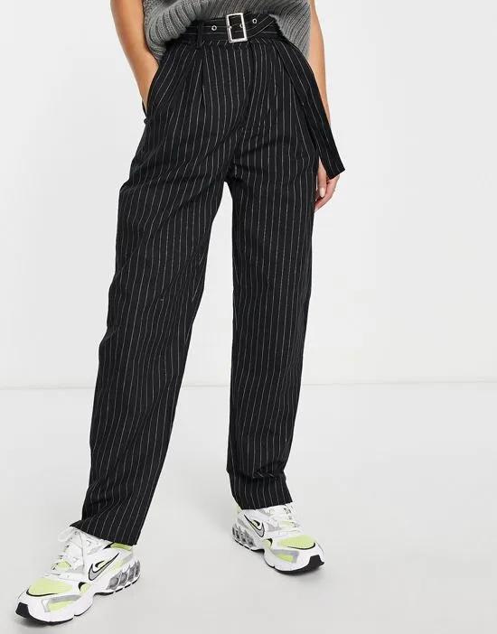mix and match tailored pants in black pinstripe - part of a set