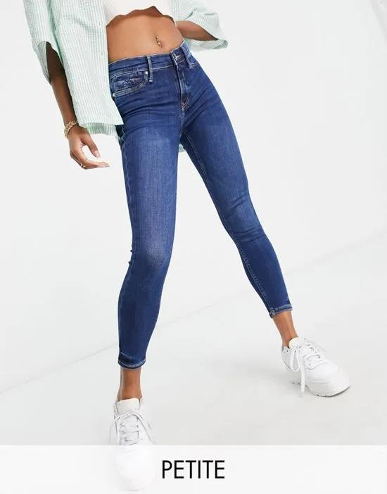 Molly mid rise skinny jeans in dark blue