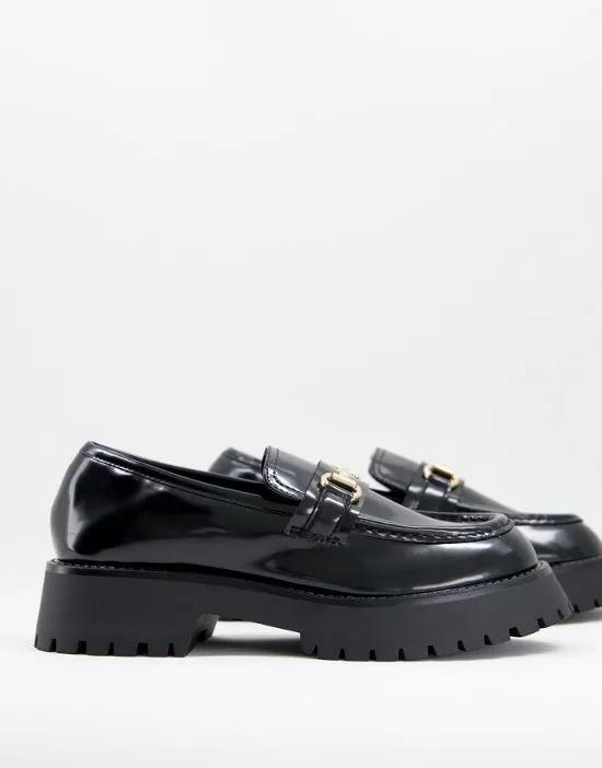 Monster chunky loafers in black