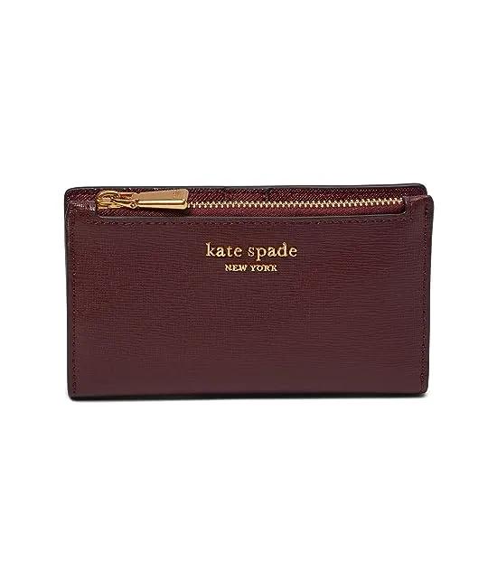 Morgan Saffiano Leather Small Slim Bifold Wallet