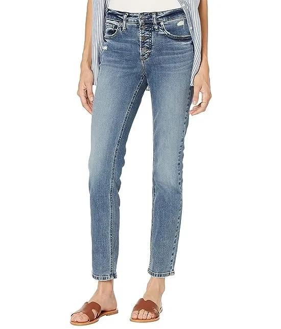 Most Wanted Mid-Rise Button Fly Straight Leg Jeans L63406EGX356