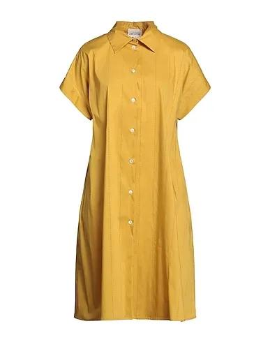 Mustard Plain weave Solid color shirts & blouses
