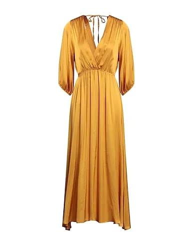 Mustard Satin Long dress