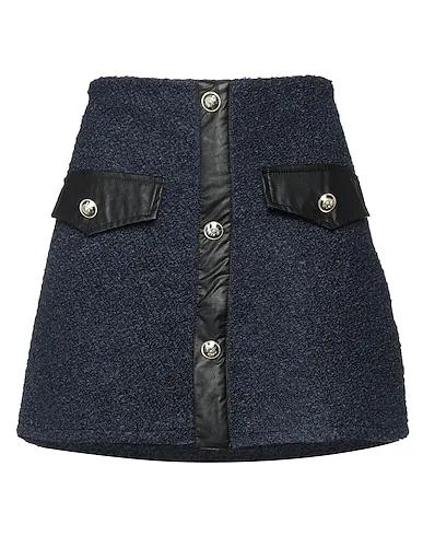 Navy blue Bouclé Mini skirt