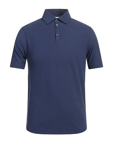 Navy blue Crêpe Polo shirt