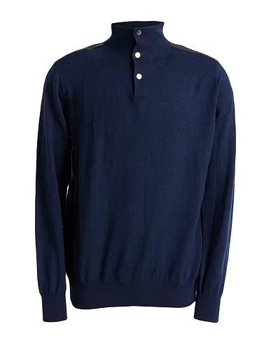 Navy blue Knitted Cashmere blend