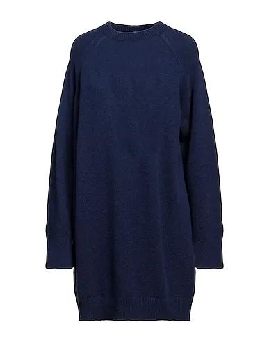 Navy blue Knitted Short dress