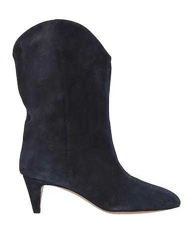 Navy blue Leather Ankle boot