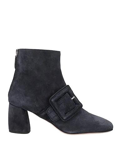 Navy blue Leather Ankle boot