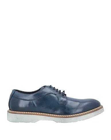 Navy blue Leather Laced shoes