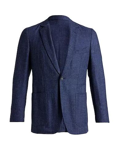 Navy blue Plain weave Blazer
