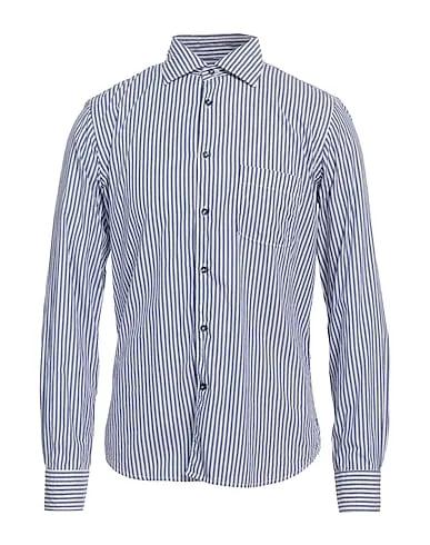 Navy blue Plain weave Striped shirt