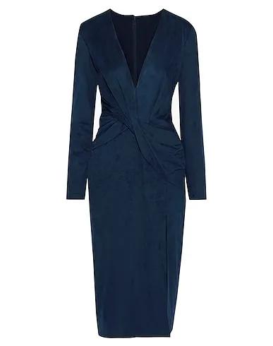 Navy blue Velour Midi dress