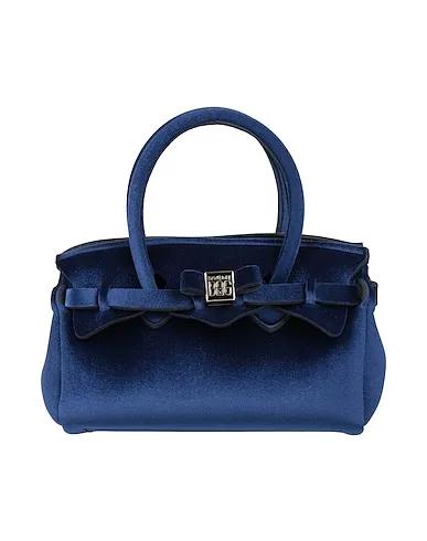 Navy blue Velvet Handbag