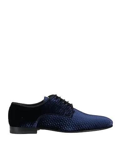Navy blue Velvet Laced shoes