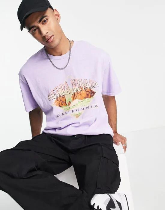 nevada printed t-shirt in purple