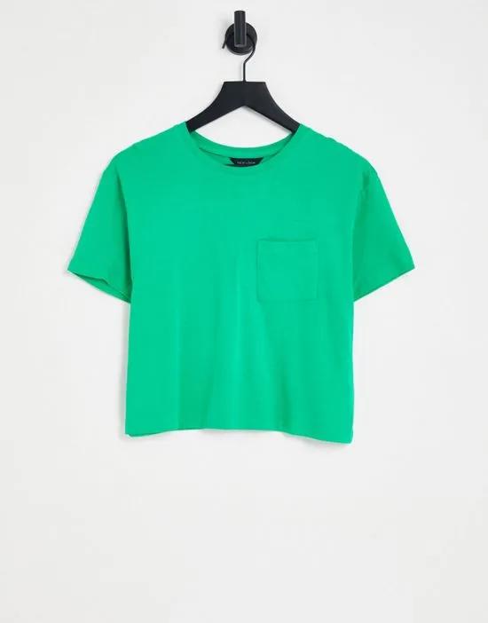 New Look boxy tee in bright green