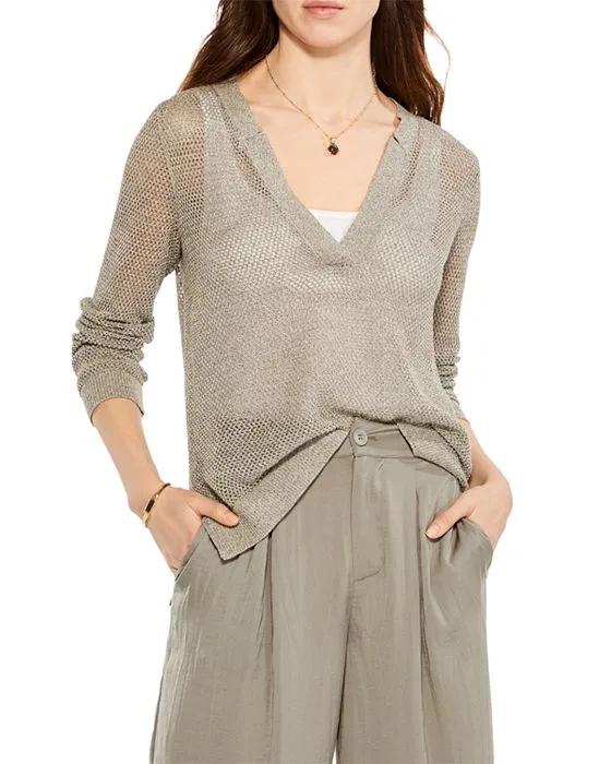 NIC+ZOE Petites Mesh Stitch Sweater