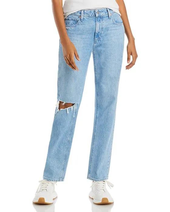 Noella Destructed High Rise Straight Leg Jeans in Starcourt Distressed