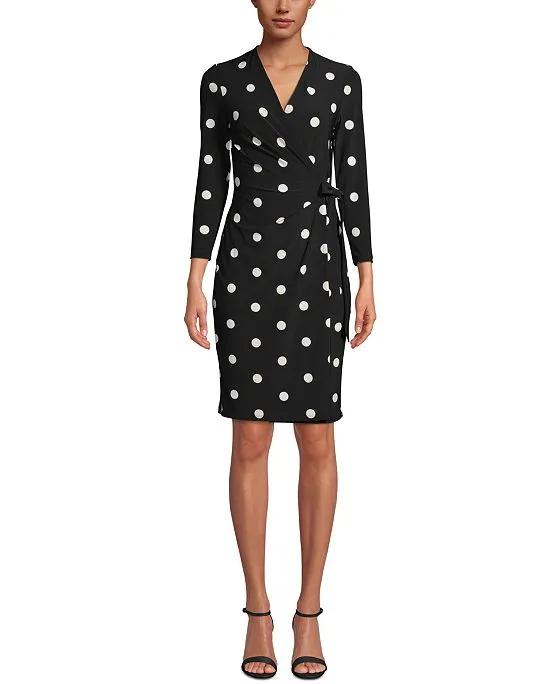 Nomad Printed Faux-Wrap Dress
