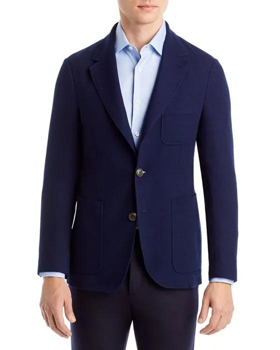 Nuvola Classic Fit Textured Navy Jacket   