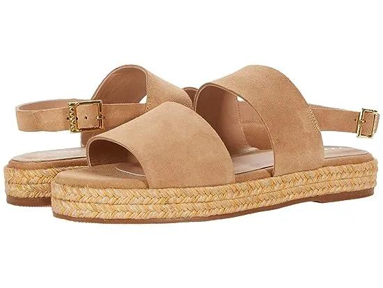 Oahu Suede Sandal with Yute-Wrapped Flatform