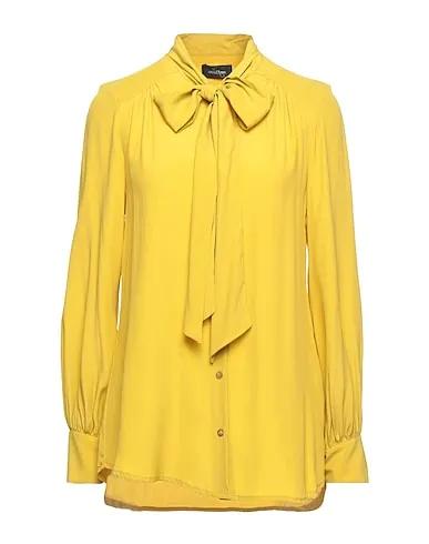 Ocher Crêpe Shirts & blouses with bow