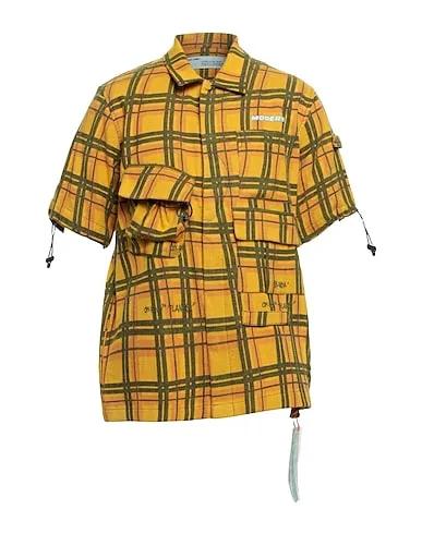 Ocher Flannel Checked shirt