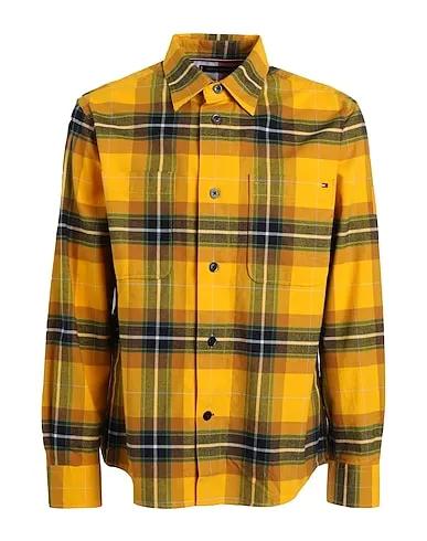 Ocher Flannel Checked shirt