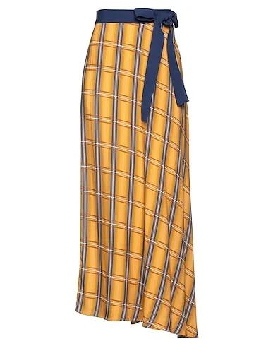Ocher Flannel Maxi Skirts
