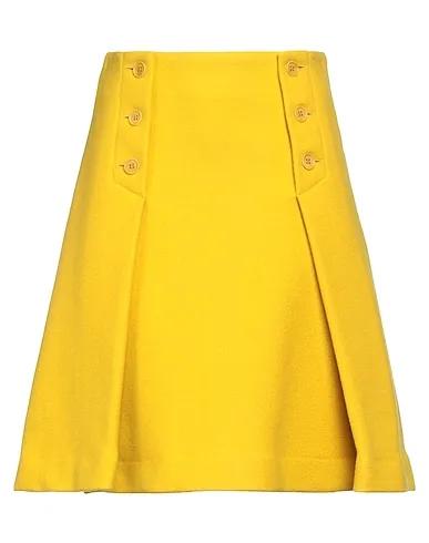 Ocher Flannel Mini skirt