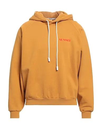 Ocher Knitted Hooded sweatshirt