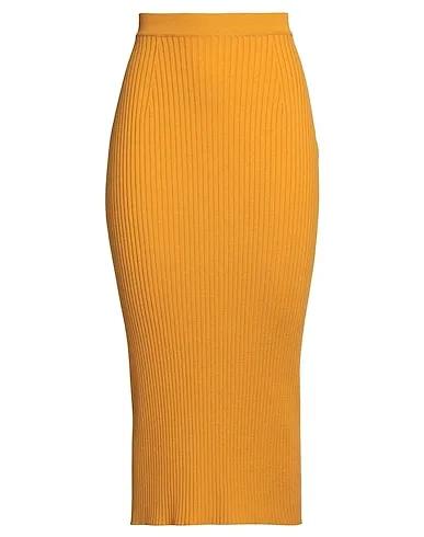 Ocher Knitted Midi skirt