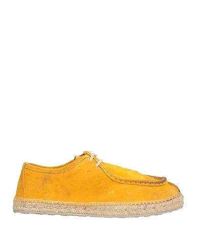 Ocher Leather Espadrilles