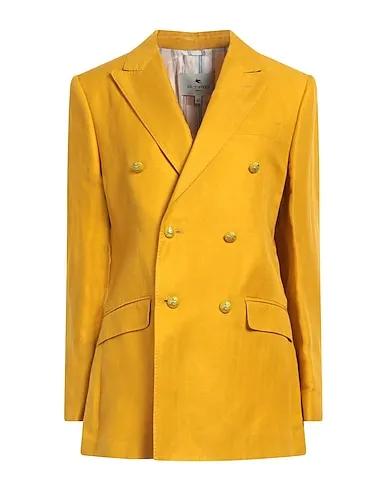 Ocher Plain weave Blazer