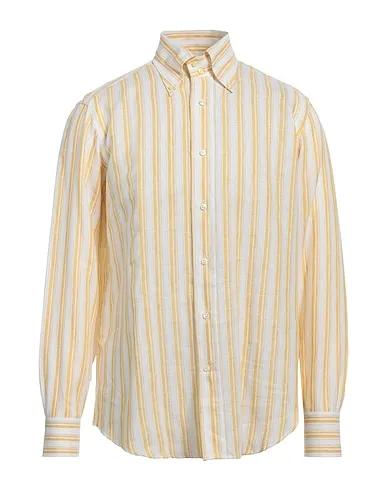 Ocher Plain weave Linen shirt