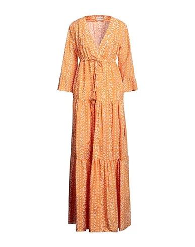 Ocher Plain weave Long dress